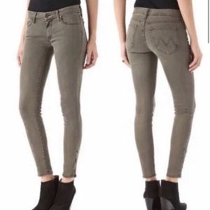 Mother The Looker Pop Skinny Jeans Dye Clay Wash